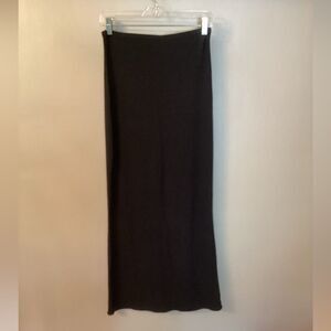 BLUE FISH SIZE 1 LARGE LONG BLACK MAXI SKIRT STRAIGHT PENCIL MINIMALIST FLARED